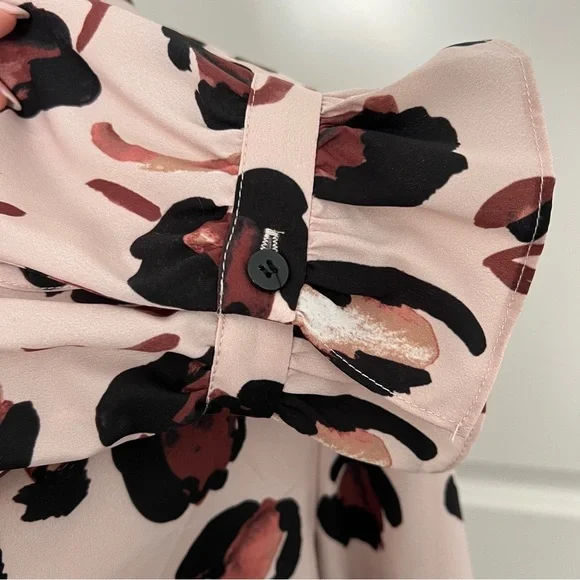 Eloquii Panthera Button Down w/ Ruffle Neck - NWT - Picture 9 of 15